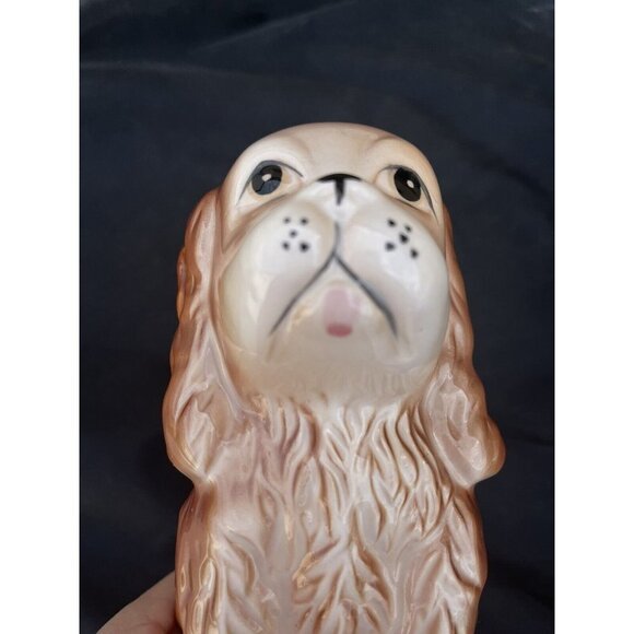 Vintage Cocker Spaniel Dog Planter Big Eyes Mid Century Ceramic Taiwan 9403 - Picture 7 of 10